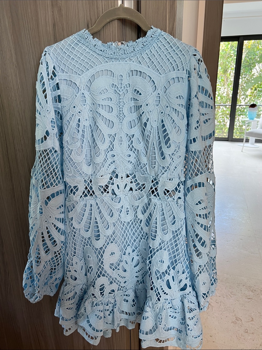 NWT REVOLVE Australia SHOWPO Kiss Me Now blue lace mini dress US 8 - Picture 2 of 10